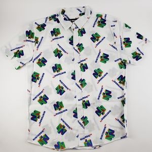 Nintendo 64 Button-Down S/S Shirt - Men's L - NWOT